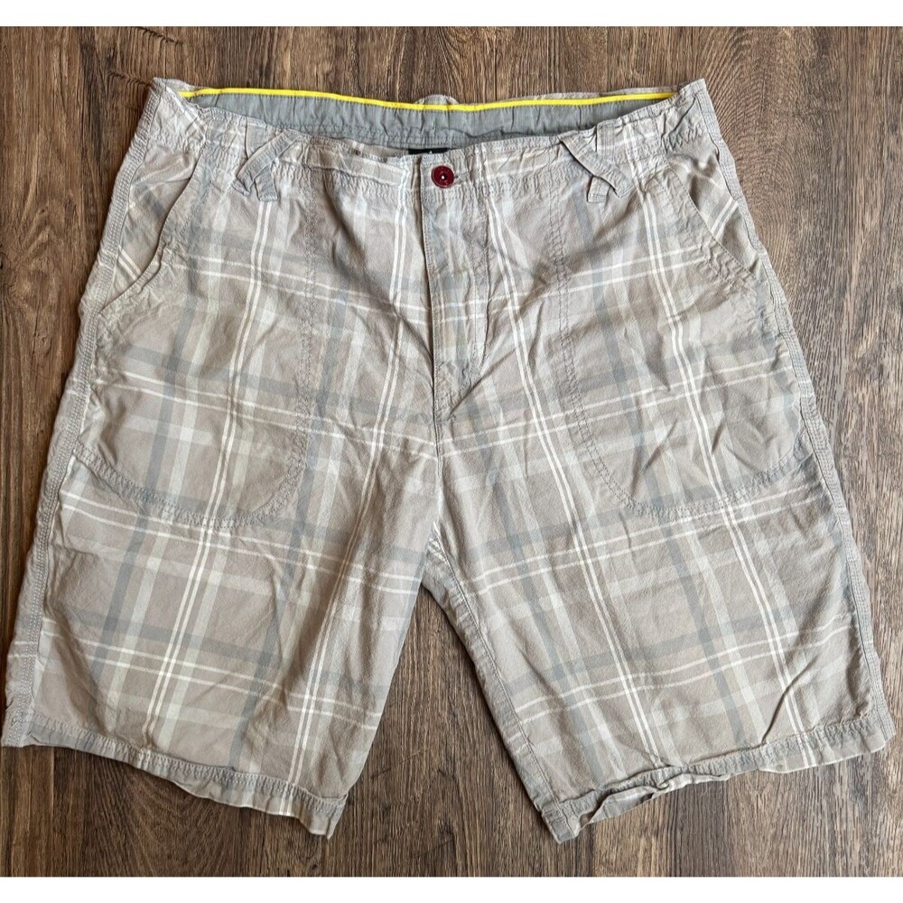Air Jordan Shorts Men’s 38 Gray White Plaid Cotton Casual Outdoor Jumpman BBall